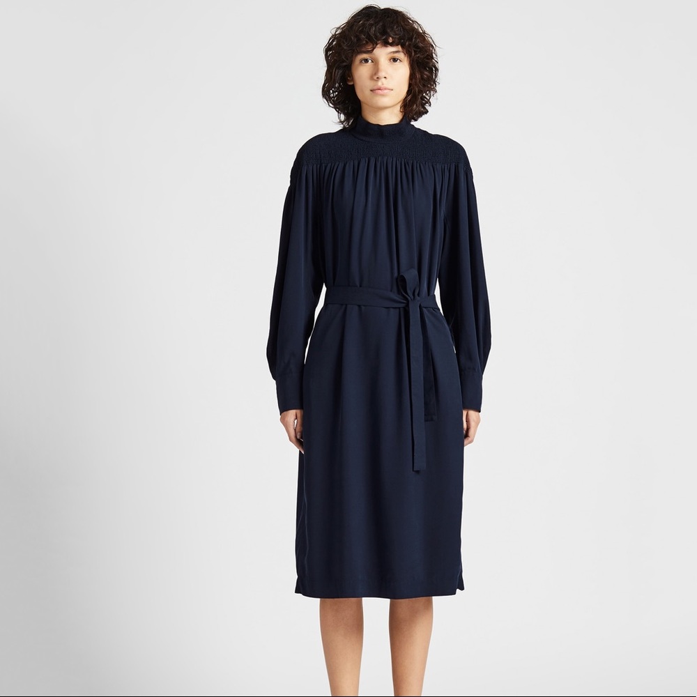 Uniqlo x Christophe Lemaire Mock Neck Dress BLACK - Picture 2 of 4